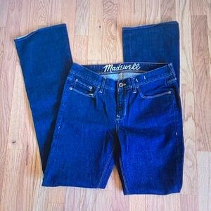 Madewell Deep Blue Straight Leg Jeans